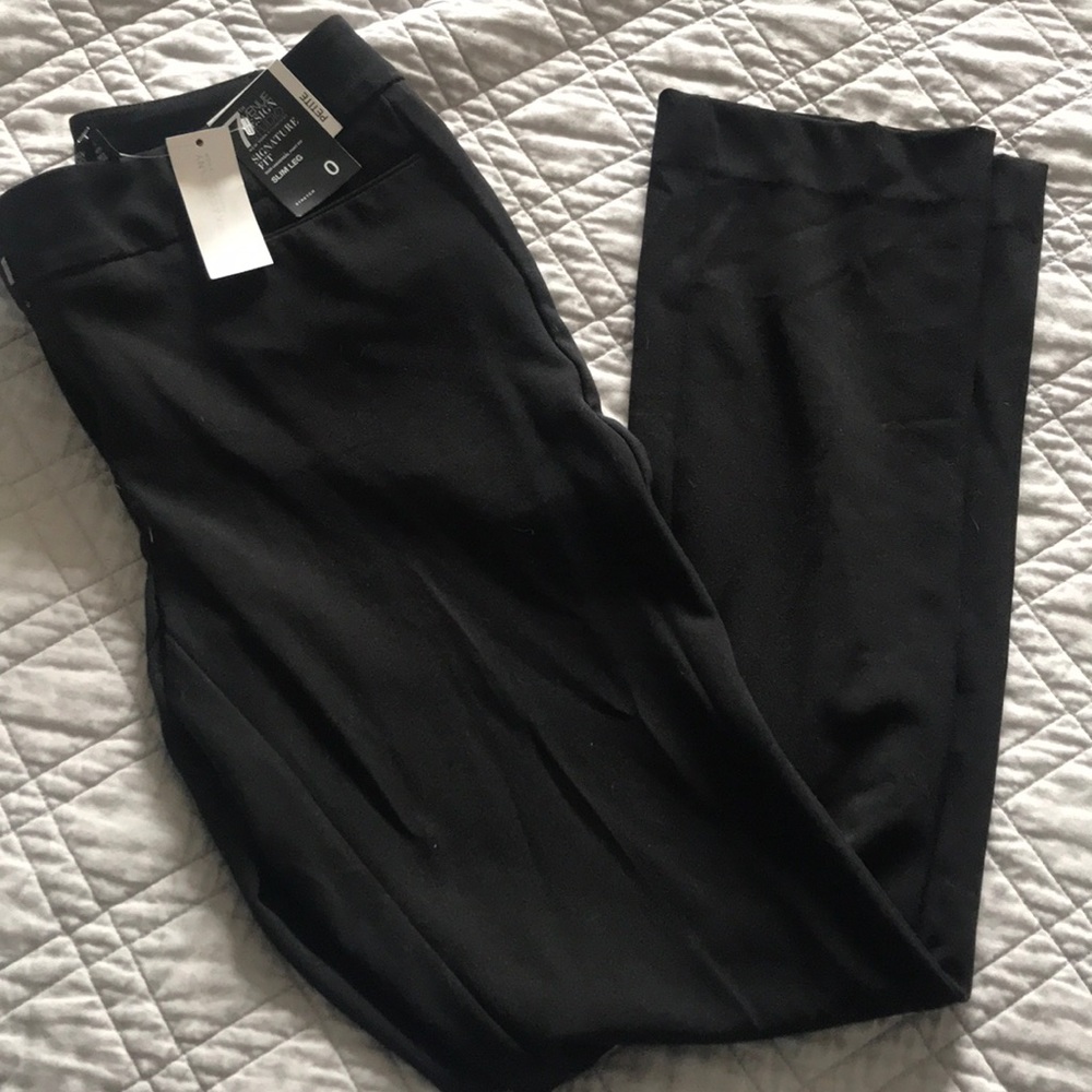 NWT - Slim leg, black dress pants